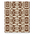 Brown Cream Abstract Geometric Arrangement Rug