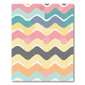 Pastel Wavy Stripes With Soft Hues Rug