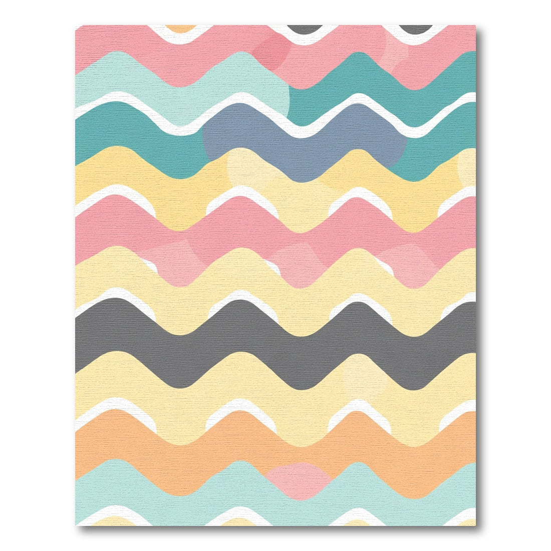 Pastel Wavy Stripes With Soft Hues Rug