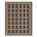 Sophisticated Cream Vertical Grid Rug