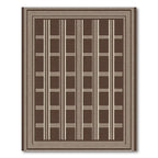 Sophisticated Cream Vertical Grid Rug