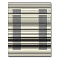 Modern Gray Barcode Stripe Rug