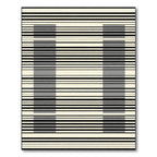 Modern Gray Barcode Stripe Rug