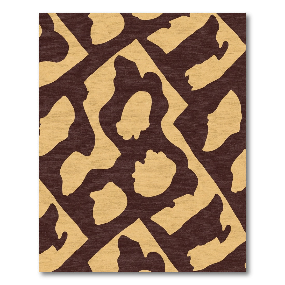 Brown Tan Abstract Animal Print Rug