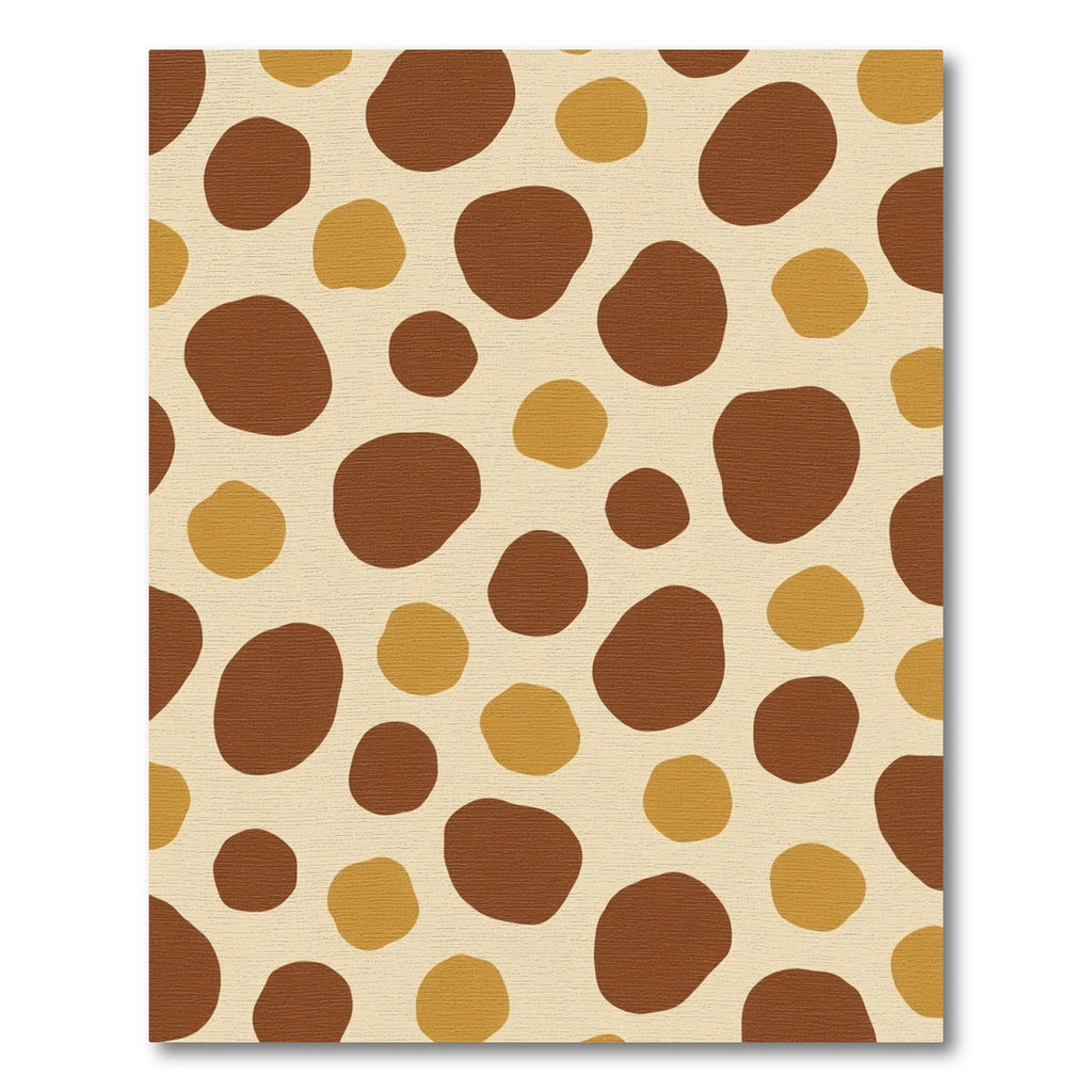 Brown Mustard Polka Dot Scatter Rug