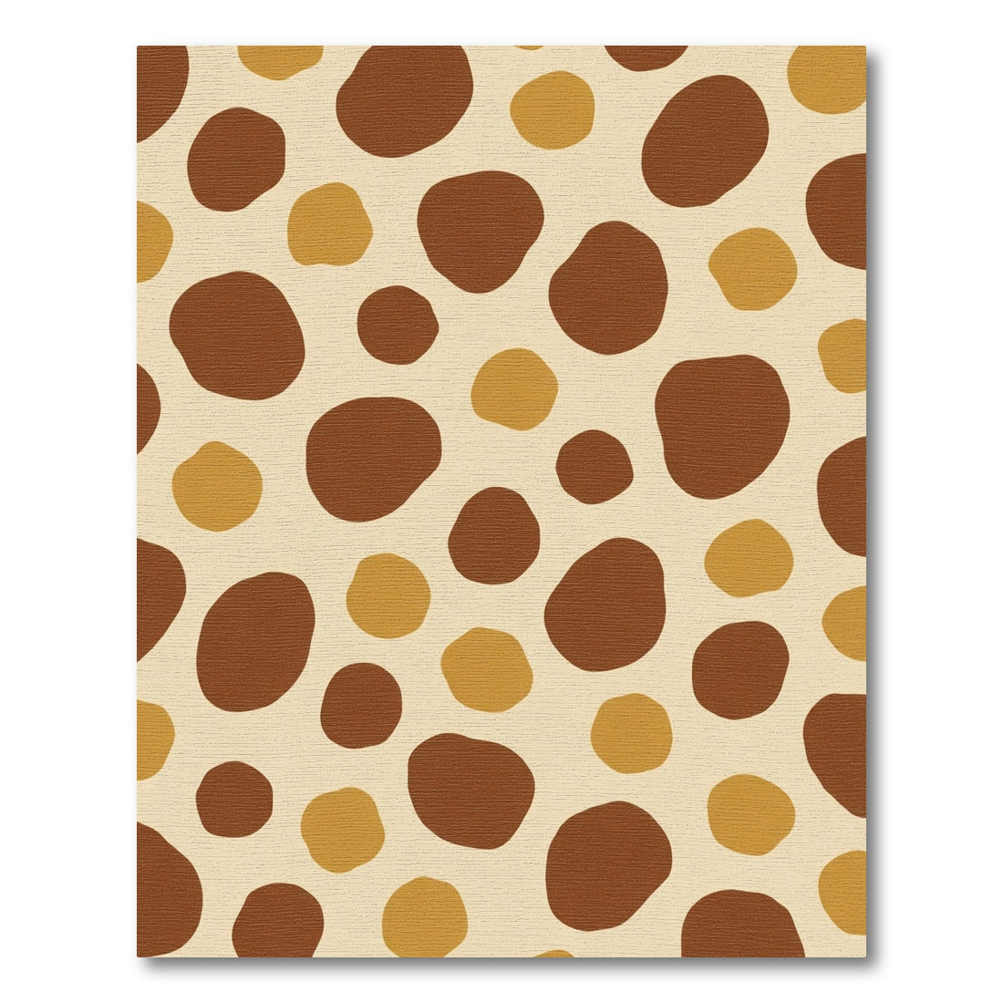 Brown Mustard Polka Dot Scatter Rug