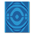 Modern Geometric Ocean Blue Waves Rug