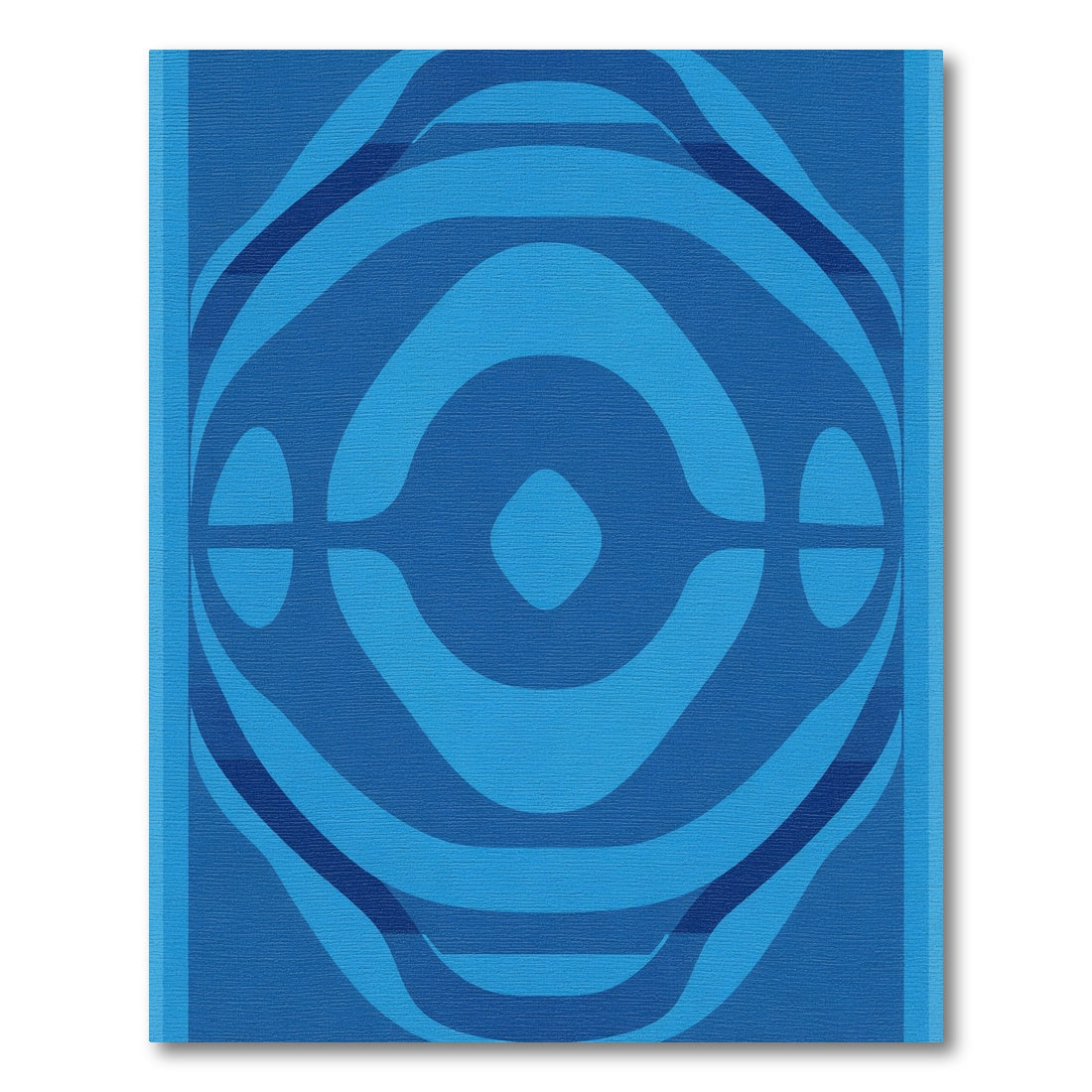 Modern Geometric Ocean Blue Waves Rug