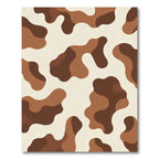 Brown Cream Abstract Splatter Rug
