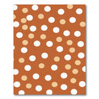 Warm Amber Polka Dot Scatter Rug