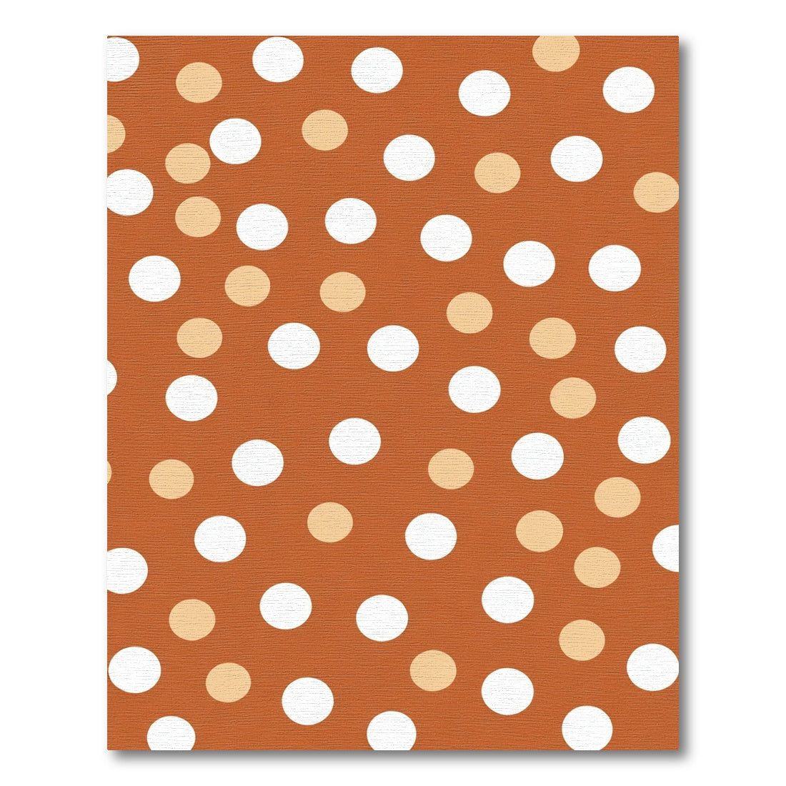 Warm Amber Polka Dot Scatter Rug