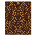 Brown and Gold Swirling Organic Vine Rug