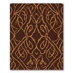 Brown and Gold Swirling Organic Vine Rug