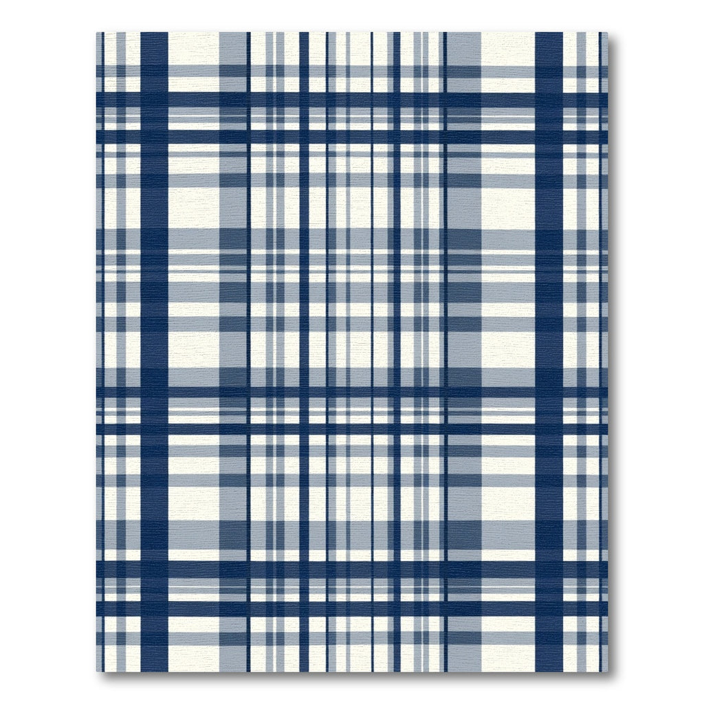 Classic Navy Cream Plaid Rug