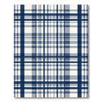Classic Navy Cream Plaid Rug