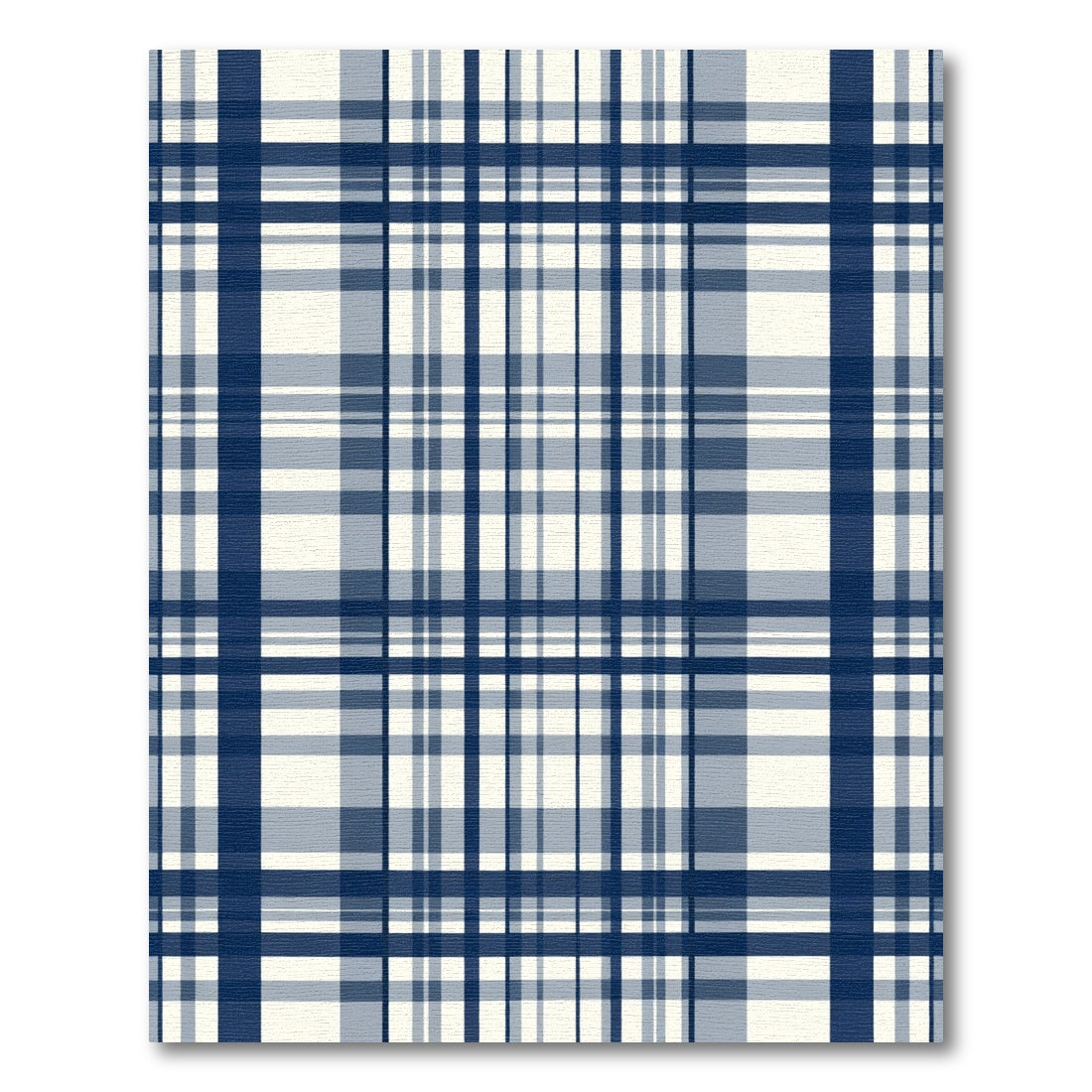 Classic Navy Cream Plaid Rug