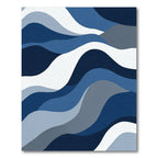 Deep Blue Wave Landscape Rug