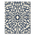 Navy Ivory Ornate Scroll Rug