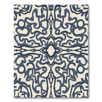 Navy Ivory Ornate Scroll Rug