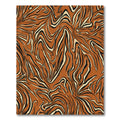 Bold Orange Black Abstract Stripes Rug