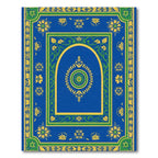 Royal Blue Yellow Green Floral Medallion Rug