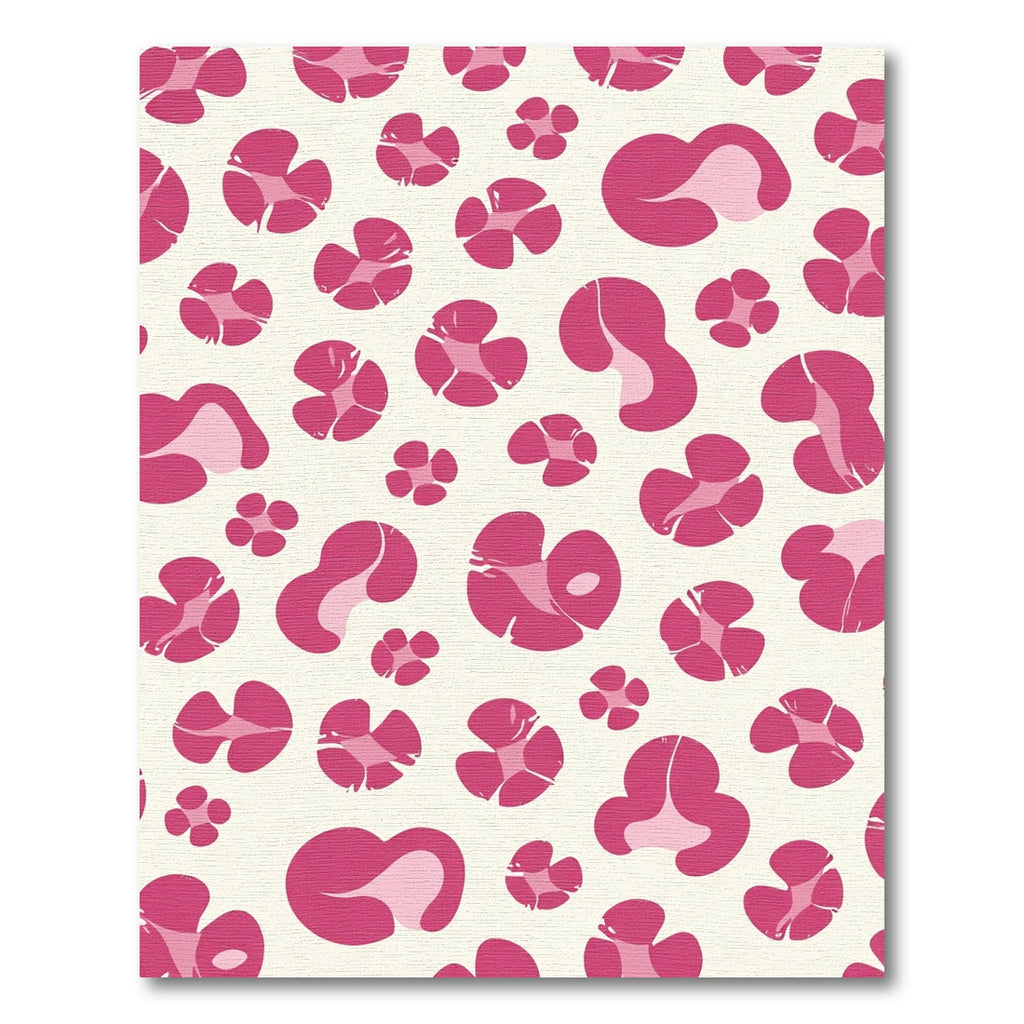 Pink Abstract Organic Shapes Rug