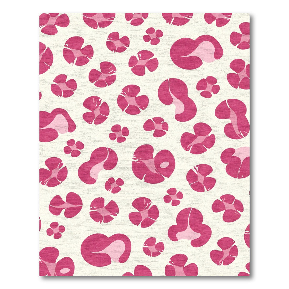 Pink Abstract Organic Shapes Rug