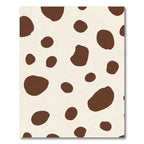 Brown Spotted Cream Irregular Shapes Rug