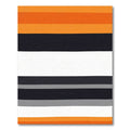 Bold Orange Cream Gray Stripe Layers Rug