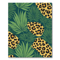 Exotic Green Tropical Leopard Shapes Rug