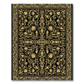 Golden Floral Scrollwork Ornament Rug