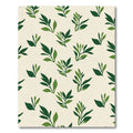 Green Leafy Branches on Cream Field Rug