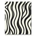 Modern Black Cream Wavy Stripes Rug