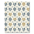 Soft Shells Khaki Blue Grid Rug