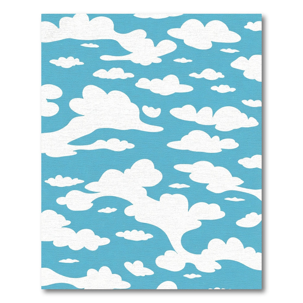 Whimsical White Clouds Sky Rug