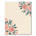 Pink Rose Leaf Garland Arrangement Rug