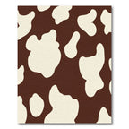 Brown White Blotchy Spots Rug