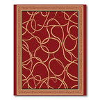 Crimson Gold Intertwined Border Rug