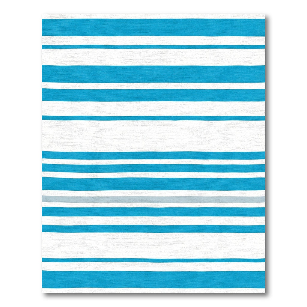 Aqua Blue White Stripe Rug