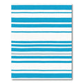 Aqua Blue White Stripe Rug