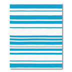 Aqua Blue White Stripe Rug