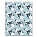 Light Blue Abstract Animal Faces Rug