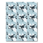Light Blue Abstract Animal Faces Rug