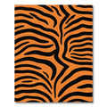 Bold Orange Black Tiger Stripes Rug