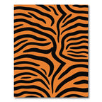 Bold Orange Black Tiger Stripes Rug