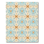 Azure Brown Symmetrical Floral Scroll Rug