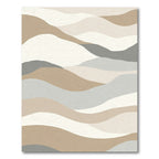 Earthy Abstract Wavy Hills Rug