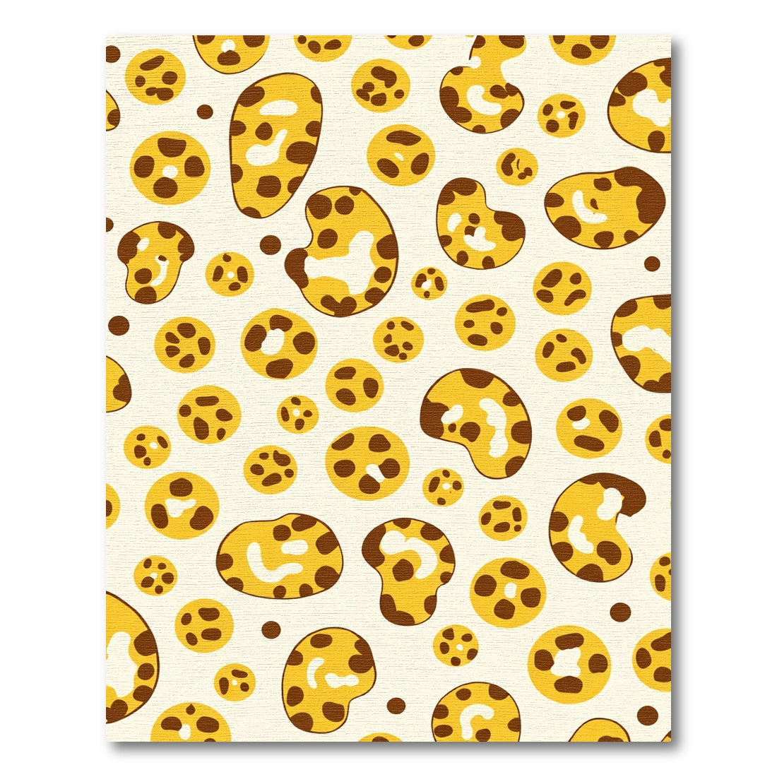 Golden Yellow Spotted Organic Forms Rug