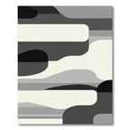 Monochromatic Organic Wave Layered Rug