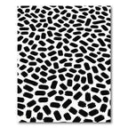 Bold Black Brushstroke Scatter Rug